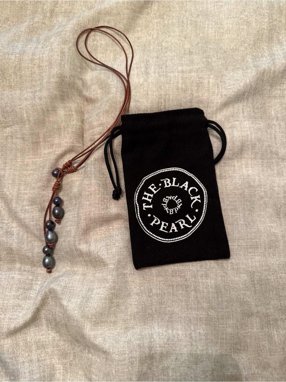 Black Drawstring Toiletry Pouch